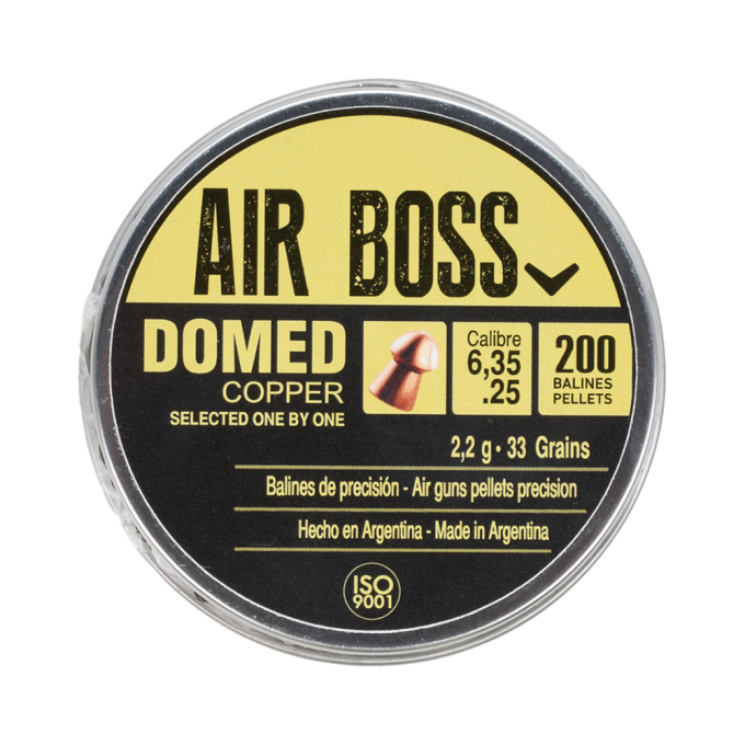 Пуля пневматическая APOLO AIR BOSS DOMED 6,35мм, 2,2гр (200 шт.) AirBossDomed-6.35-2.2